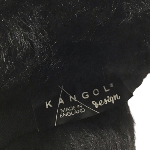 Vintage Kangol Design Hat Black England Feather Accent Bucket - Picture 9 of 10